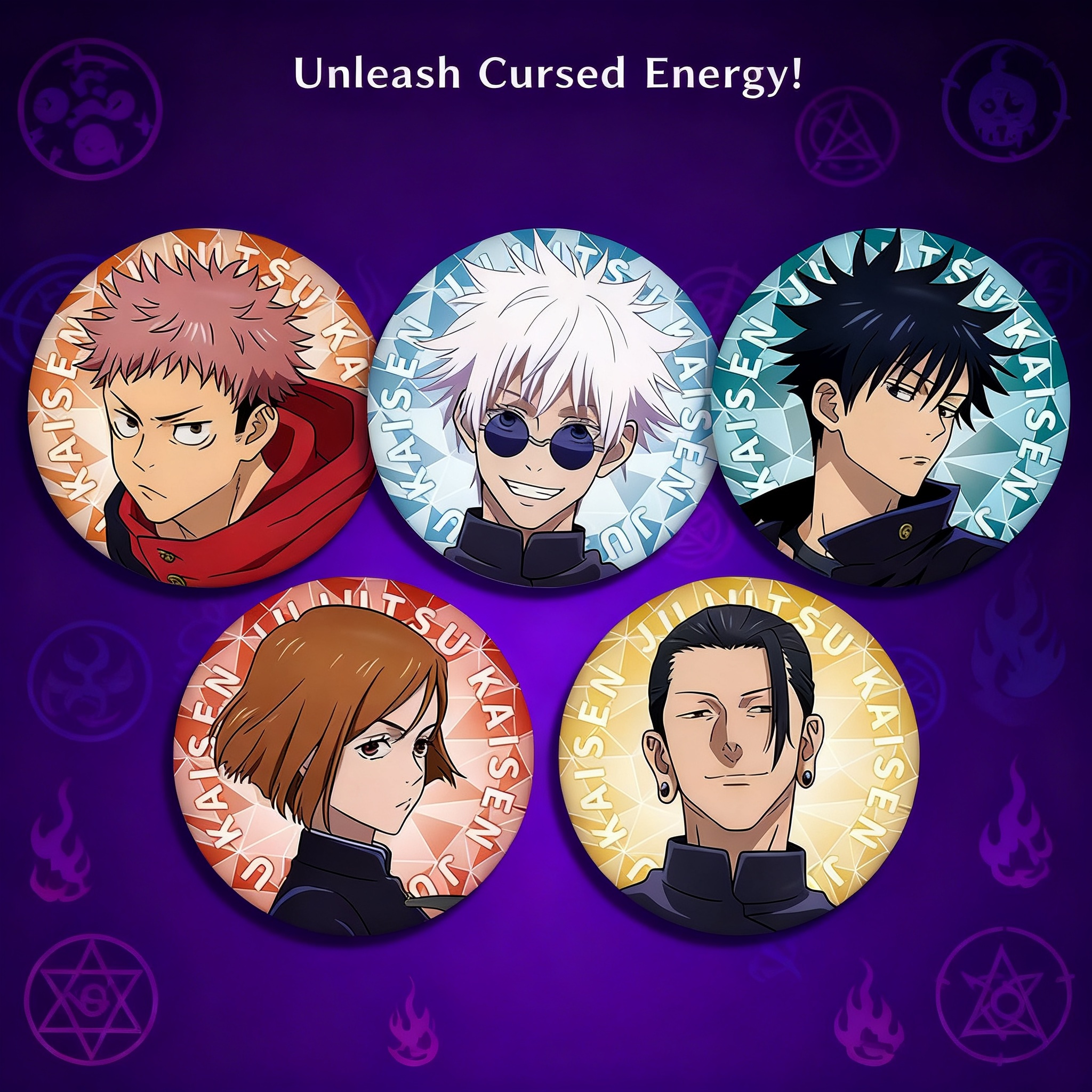 Anime Merchandise Collection - Anime Badge Jujutsu Kaisen 58 Smooth