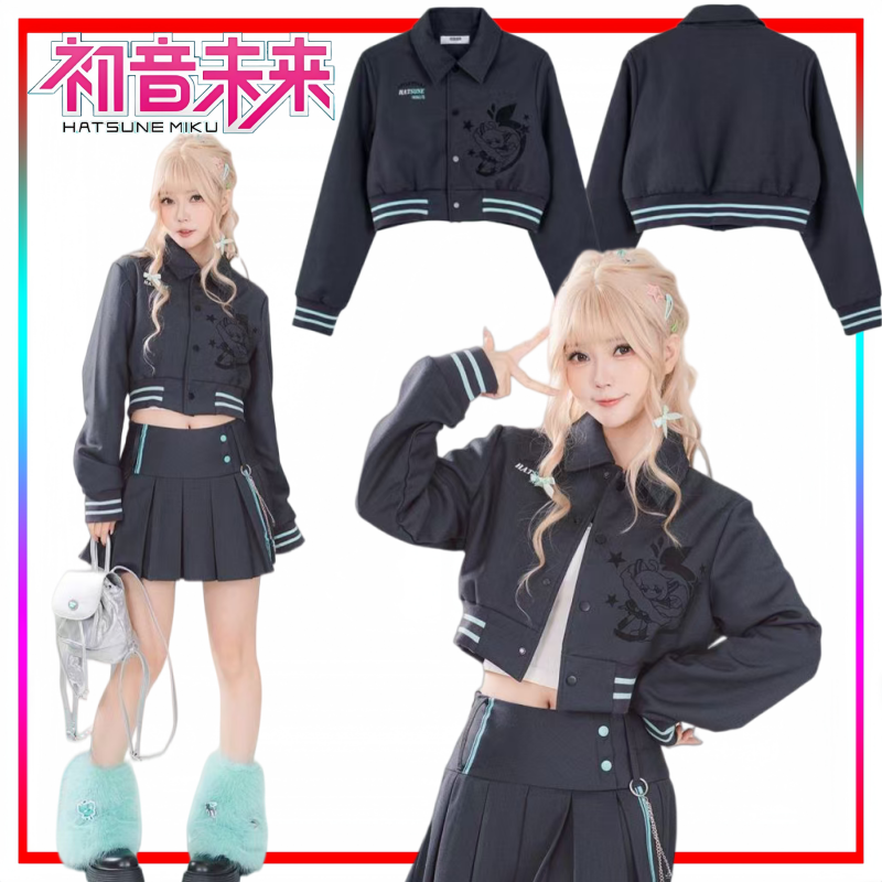 Anime Merchandise Jacket - Hatsune Miku Turn-down Collar Jacket Cartoon