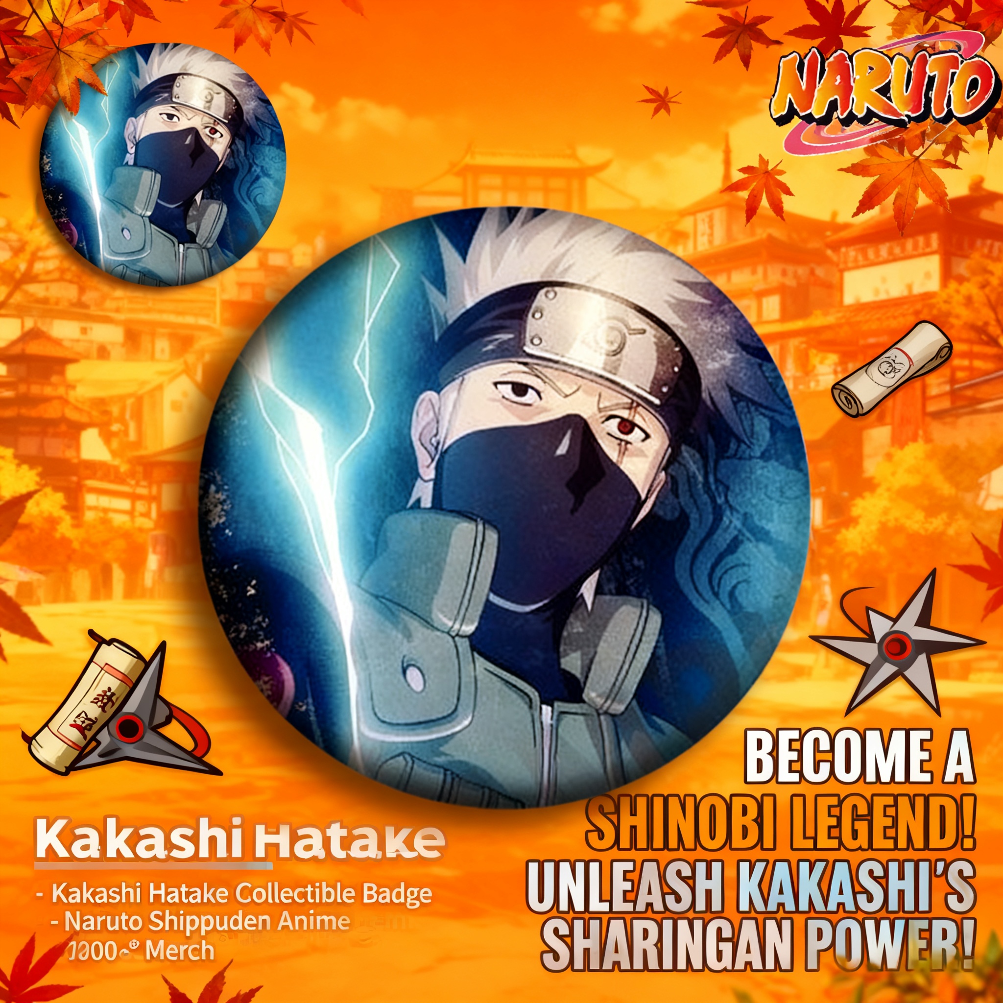Naruto Anime Badge Pin 58mm Sa - Anime Merchandise Naruto recensie en prijs