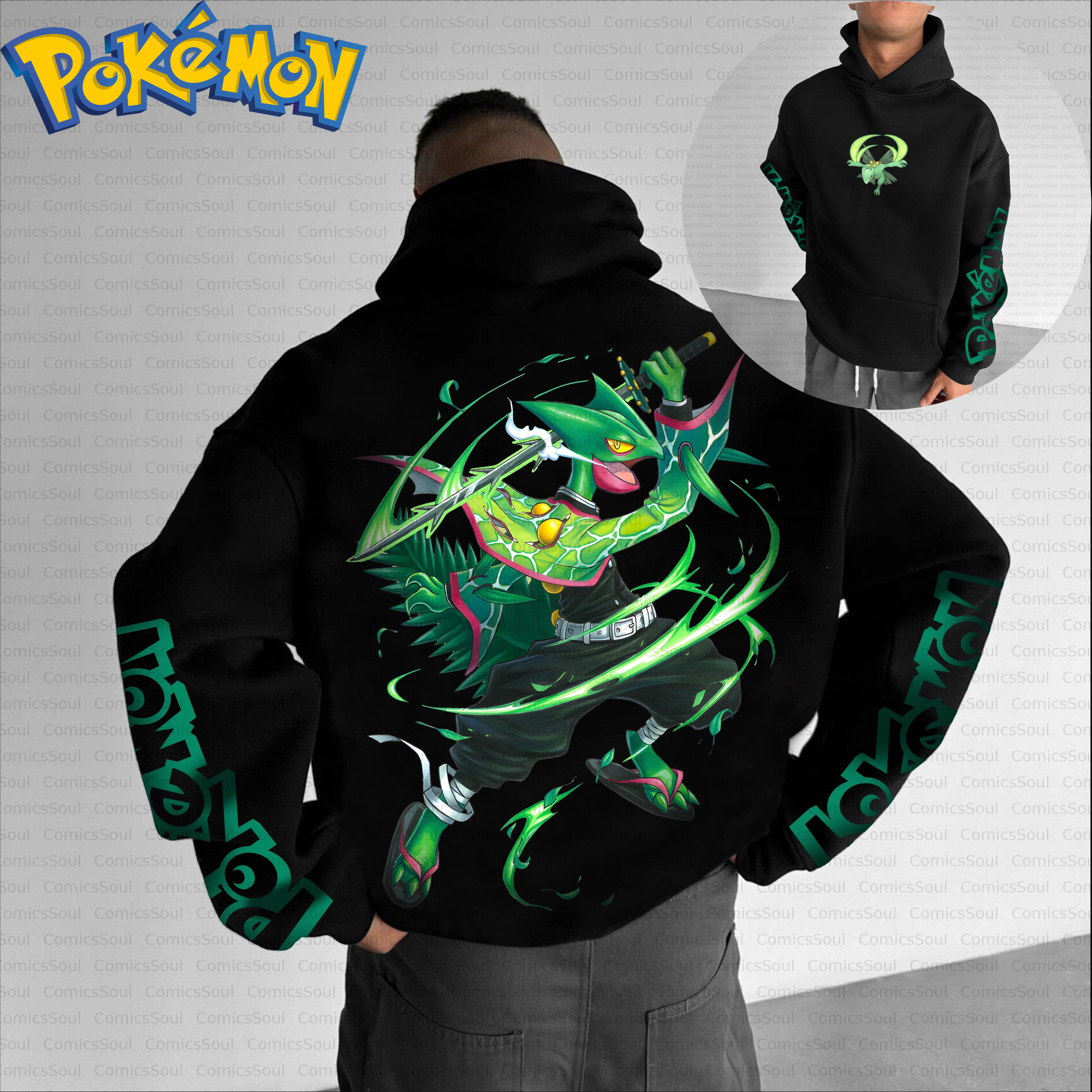 Black Cotton New Pokemon Hoodi - Anime Merch Hoodie recensie en prijs