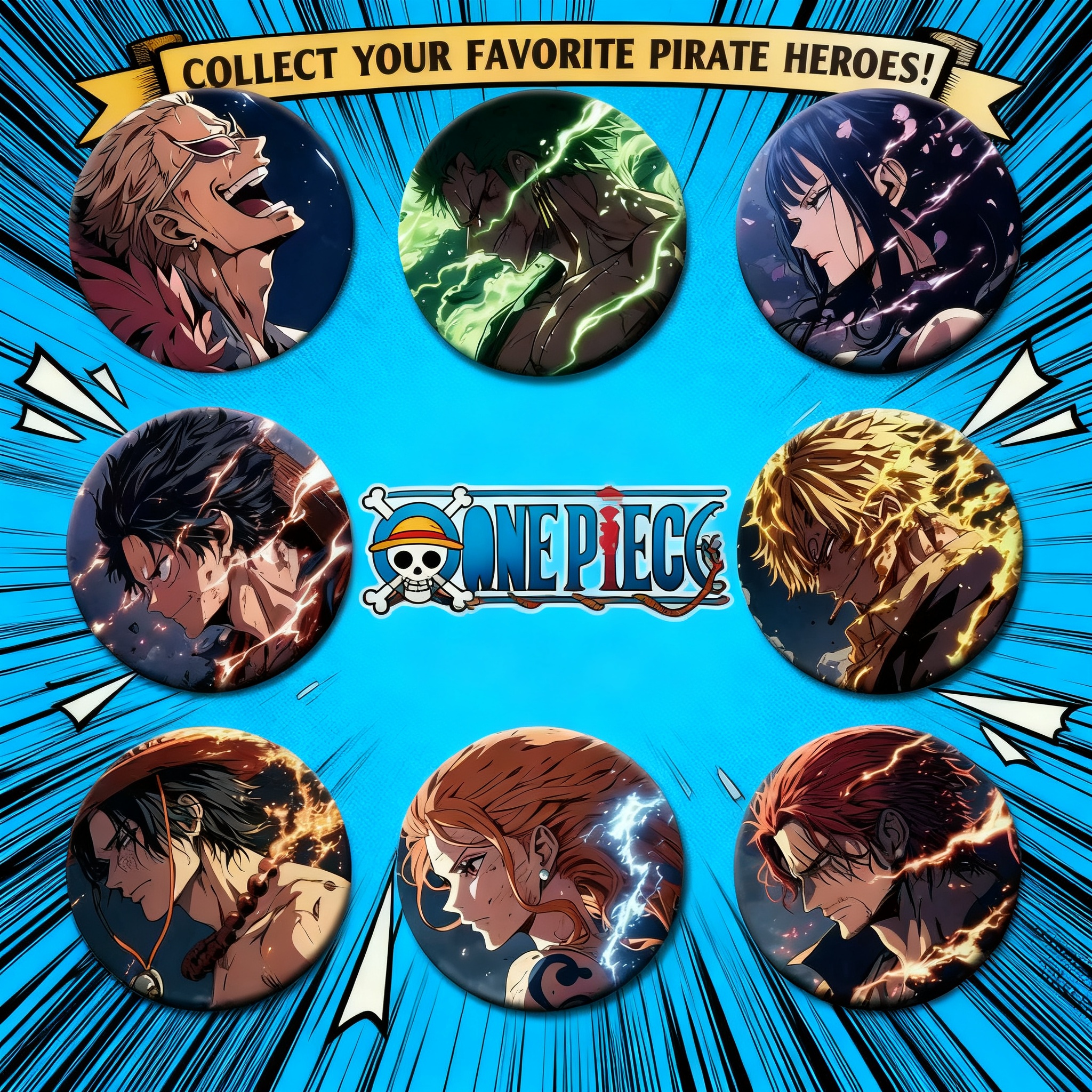 One Piece Badge Luffy Zoro Ace - Anime Expo Merchandise recensie en prijs